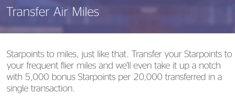 Transfer SPG Points to Miles