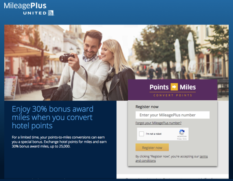 Convert Hotel Points to United Miles